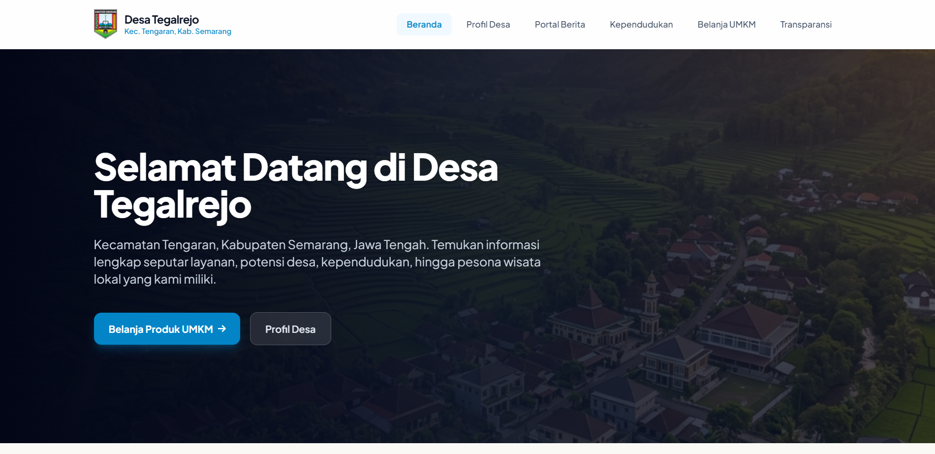 Peluncuran Website Resmi Desa Tegalrejo Sebagai Sarana Transparansi & Digitalisasi UMKM